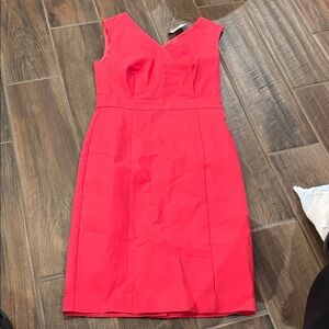 Ann Taylor Vibrant Red Midi Dress